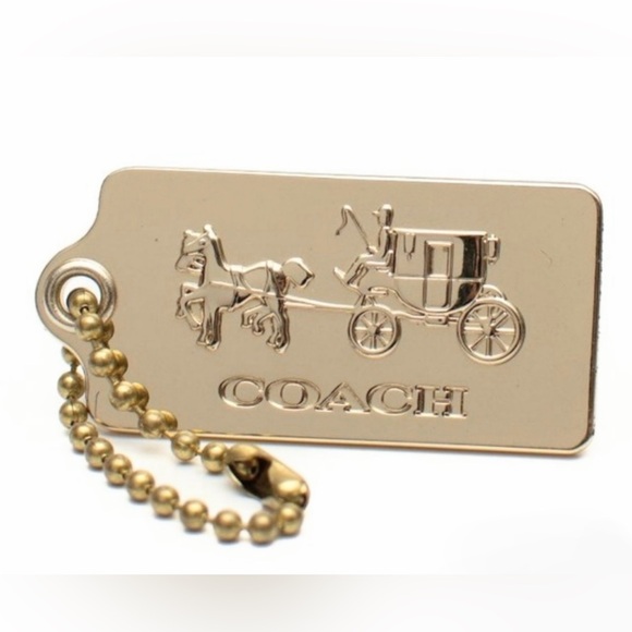 Coach 1941 Horse and Carriage Metallic Gold Bag Charm - Picture 1 of 9